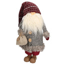 Pupazzo Babbo Natale in Tessuto grigio cm 21x22xh53