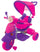 Kidfun Classic Tricycle à Pousser Fuchsia et Violet avec Siège Enfant Réversible