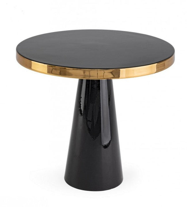 Table Basse Ronde Noire D51 Nandika en Acier acquista