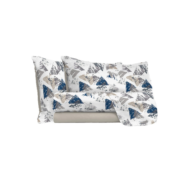 online Ensemble de draps et taies d'oreiller en microfibre Urban Blue différentes tailles