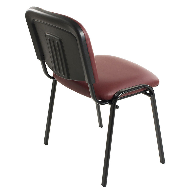 Sedia Poltrona Attesa da Ufficio in Similpelle Bozzini Bordeaux