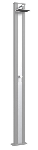 Doccia Solare da Esterno Giardino 30L Miscelatore Arkema Spring S Fascia Inox Sabbia