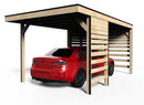 Box Auto Garage da Esterno 3,02x4,38m Senza Pavimento in Legno Abete Carport 