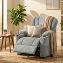 Poltrona Relax Elettrica 96x90x105 cm Reclinabile 150° con Poggiapiedi Seduta Ampia in Velluto Grigio      