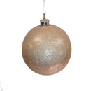 Set 16 Palline Decorative per Albero di Natale con Glitter Ø8 cm Champagne