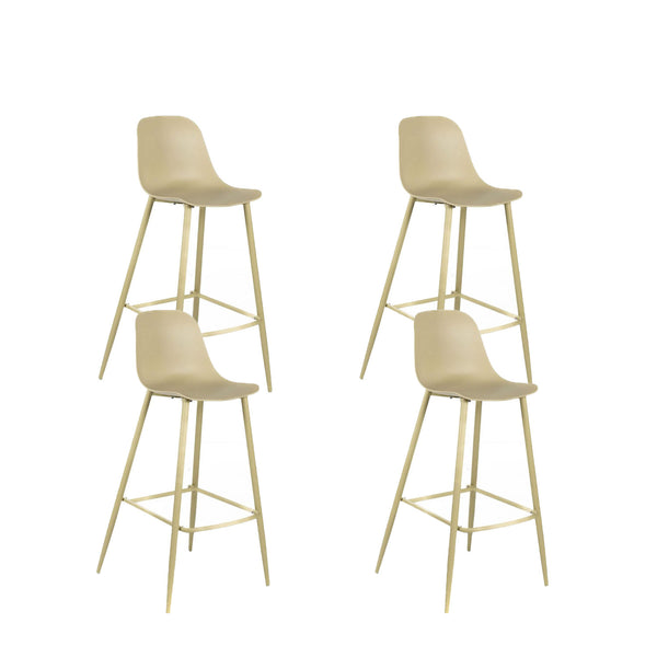 Set 4 Sgabelli 47,5x47xH91,5 cm in Polipropilene Frida Giallo acquista
