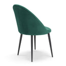 Set 2 sedie Imbottite 51x58x87 cm In Tessuto Tiffany  Lola Verde Smeraldo