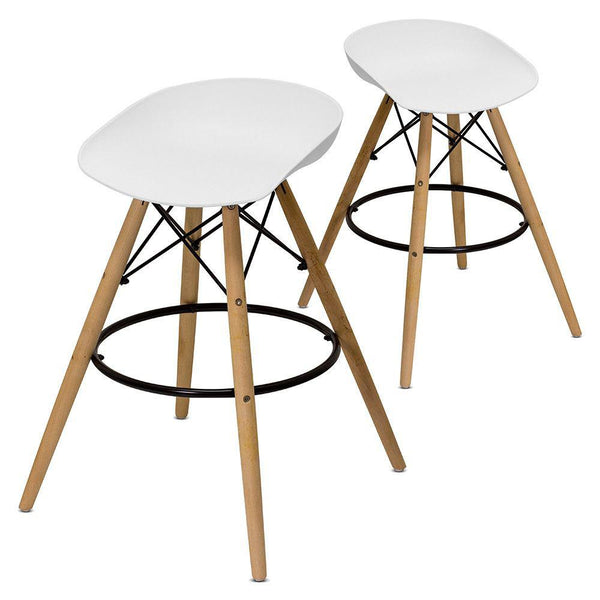 Lot de 2 Tabourets de Cuisine 43x42x77 cm Alfred Bianchi Pieds Bois prezzo