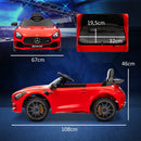 Macchina Elettrica per Bambini 3-6 Anni Mercedes-AMG GTR con 2 Motori e Telecomando Rosso      