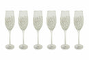 Set 6 Calici Ø5x24 cm in Vetro Villa d'Este Home Tivoli Mare Bianco