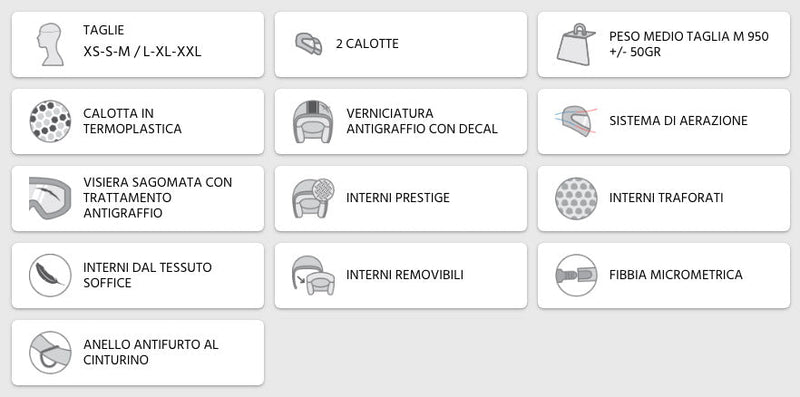 Casco Demi-Jet per Scooter Visiera Sagomata CGM Positano 107V Bianco Varie Misure