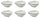 Set de 6 Bols Triangulaires 13x13x5,5 cm en Porcelaine Allluminique Kaleidos Aluxina Blanche