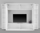 Parete Attrezzata Soggiorno 260x30x180 cm Maruska n°2 Bianco Lucido 