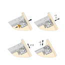 Guide Cassetto con Estrazione Soft 340 mm in Acciaio Emuca Bianco
