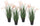 Lot de 4 plantes artificielles avec vase Ø 70x100 cm Grevillea en plastique rose