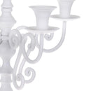 Candeliere Composto da 5 Bracci Altezza 44,5 cm Bianco
