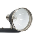 Plafoniera con 3 Faretti LED da Soffitto Orientabili in Metallo Cromato Nero Ø13x16x55 cm 