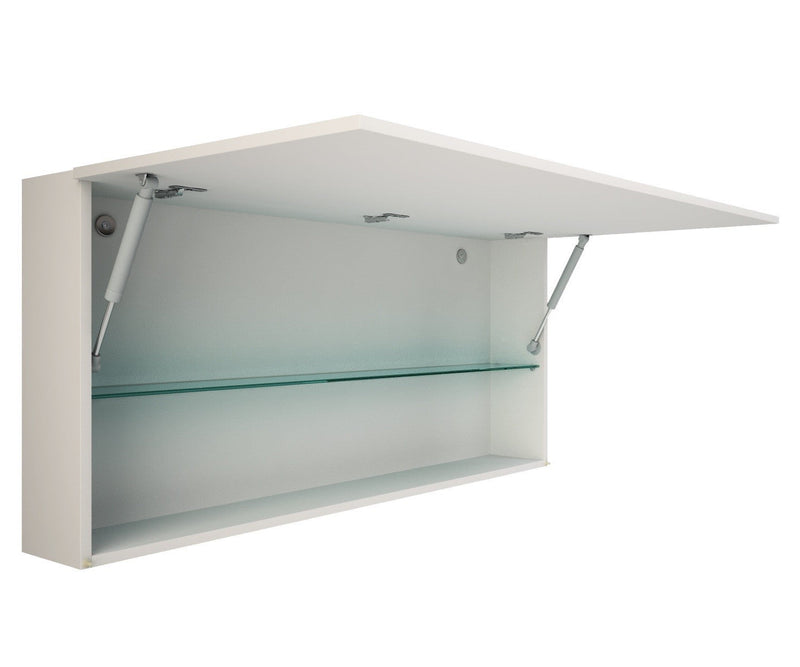 Specchio con Contenitore in Melaminico 100x18x50cm TFT Ibiza Bianco Specchio