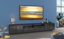 Mobile TV 4 Ante 2 Cassetti 260x41,4x46 cm Bloom Grigio Antracite Laccato Lucido