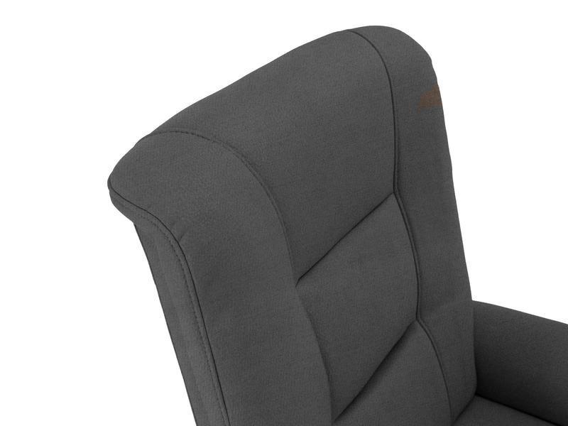 Poltrona Alzapersona Elettrica 1 Motore in Mirofibra Grigio Scuro