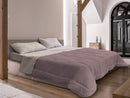 Trapunta Invernale in Microfibra 300gr Double Face Rosa Antico\/Grigio Chiaro Varie Misure
