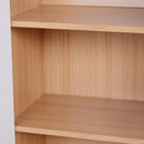 Credenza con 2 Ante e 5 Ripiani in Legno e Bianco 80x32x90.5 cm