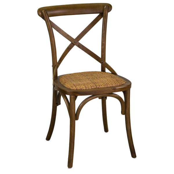 Sedia Impilabile 51x55xh89 cm in Legno Cross Marrone online