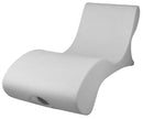 Lettino Chaise Longue da Giardino 168x60x67 cm in Polietilene Sined  Andromeda Bianca