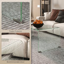 Tavolino Moderno da Salotto con Design Monoblocco 80x45x35 cm in Vetro Temperato Trasparente      