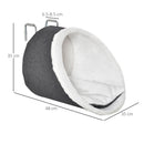 Amaca per Gatti 48x35x35 cm da Termosifone o Finestra Grigio e Bianco