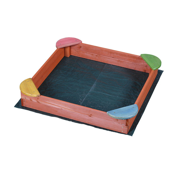 Bac à sable pour l'extérieur en bois 100x100x17 cm Fantasy online