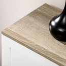 Credenza da Cucina 90x30x90 cm a 3 Ante Ripiani Regolabili Stile Minimalista Nordico in Legno Bianco      