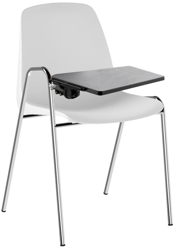 acquista Chaise de réunion de bureau en polypropylène avec tablette Tosini Verona blanche
