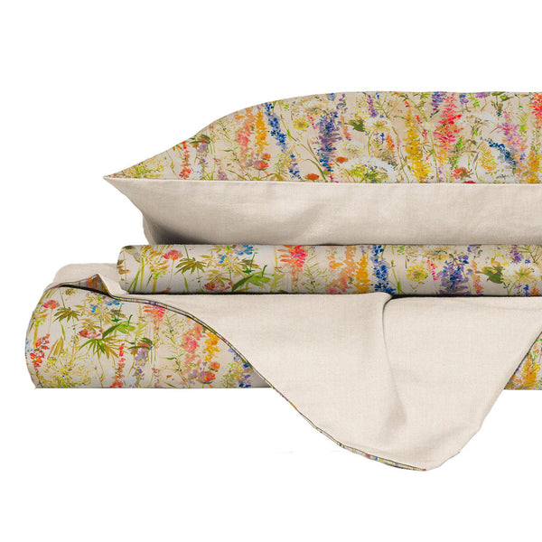 online Copripiumino Matrimoniale con Federe Stampato in Puro Cotone Vera