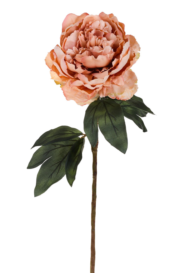 Lot de 3 pivoines artificielles antiques simples hauteur 72 cm sconto