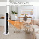 Riscaldatore Elettrico Ceramico 2200W con 3 Modalità Timer 8 Ore Telecomando Pannello LED Bianco      