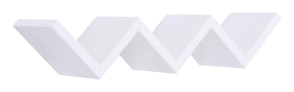 Mensola da Parete Libreria Zigzag 56x15,5 cm in Fibra di Legno Saetta Bianco prezzo