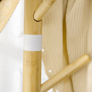 Appendiabiti da Terra 8 Ganci 37,8x175,6 cm in Bambù Legno e Metallo Legno/Bianco 