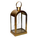 Lanterna con Led in Metallo oro cm 20,2x15,2xh38,5/46