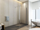 Parete Doccia Walk-In con Antina in Cristallo Trasparente 8mm H200 Varie Misure