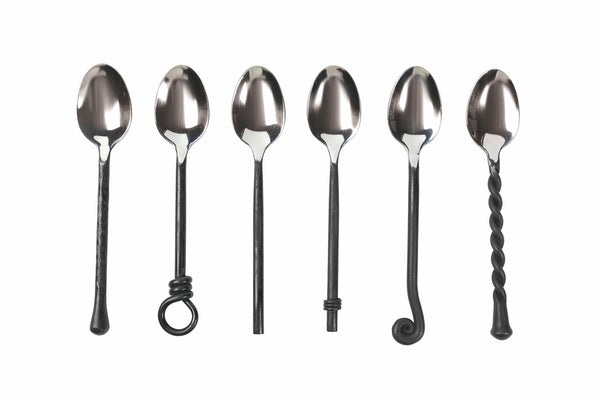 prezzo Set de 6 Cuillères Acier VdE Tivoli 1996 Noir Materia