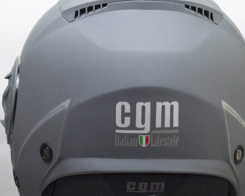Casco Jet per Scooter Visiera Lunga CGM Illinois 129A Grigio Opaco Varie Misure