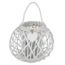 Lanterna Lorelie   in Vimini Bianco
