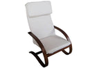 Poltrona  in Tessuto e Legno 67x78xH100cm Bianco