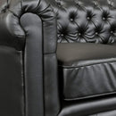 Divano 2 Posti 170x81x77 cm in Similpelle Nero