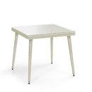 Tavolo da Giardino in Polyrattan Quadrato 90x90x77cm Adila Melange Grigio