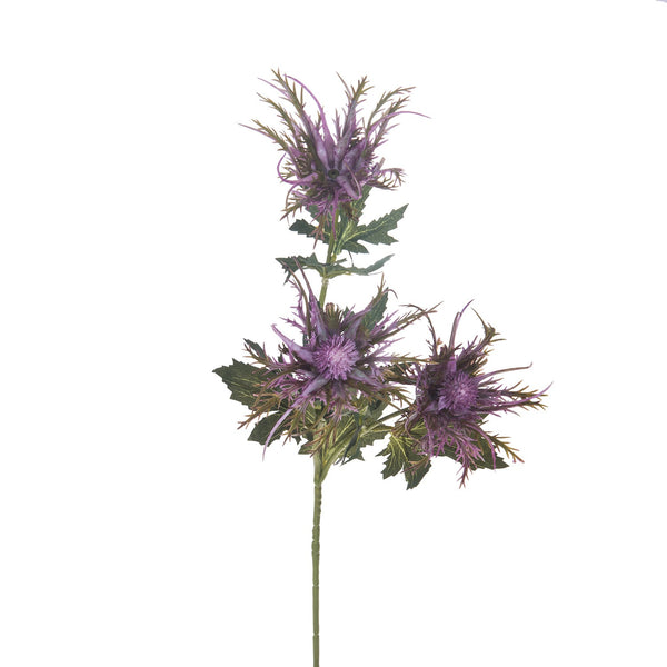 sconto Lot de 6 Plantes Artificielles Cartamus Composées de 3 Fleurs Hauteur 67 cm Violet