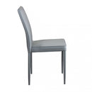 Sedia Blossom 41x50x91 h cm in Similpelle Grigio chiaro