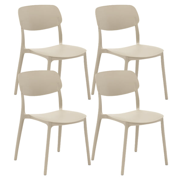 sconto Set 4 Sedie 46x79x54 cm in Polipropilene Elodie Tortora
