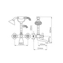 Kit Doccino e Miscelatore Doppio Comando per Vasca in Ottone Lecce Classic Rame Antico